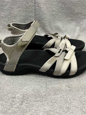 TEVA TIRRA BLACK/ BIRCH MULTI STRAPPY SPORT SANDALS 9.5